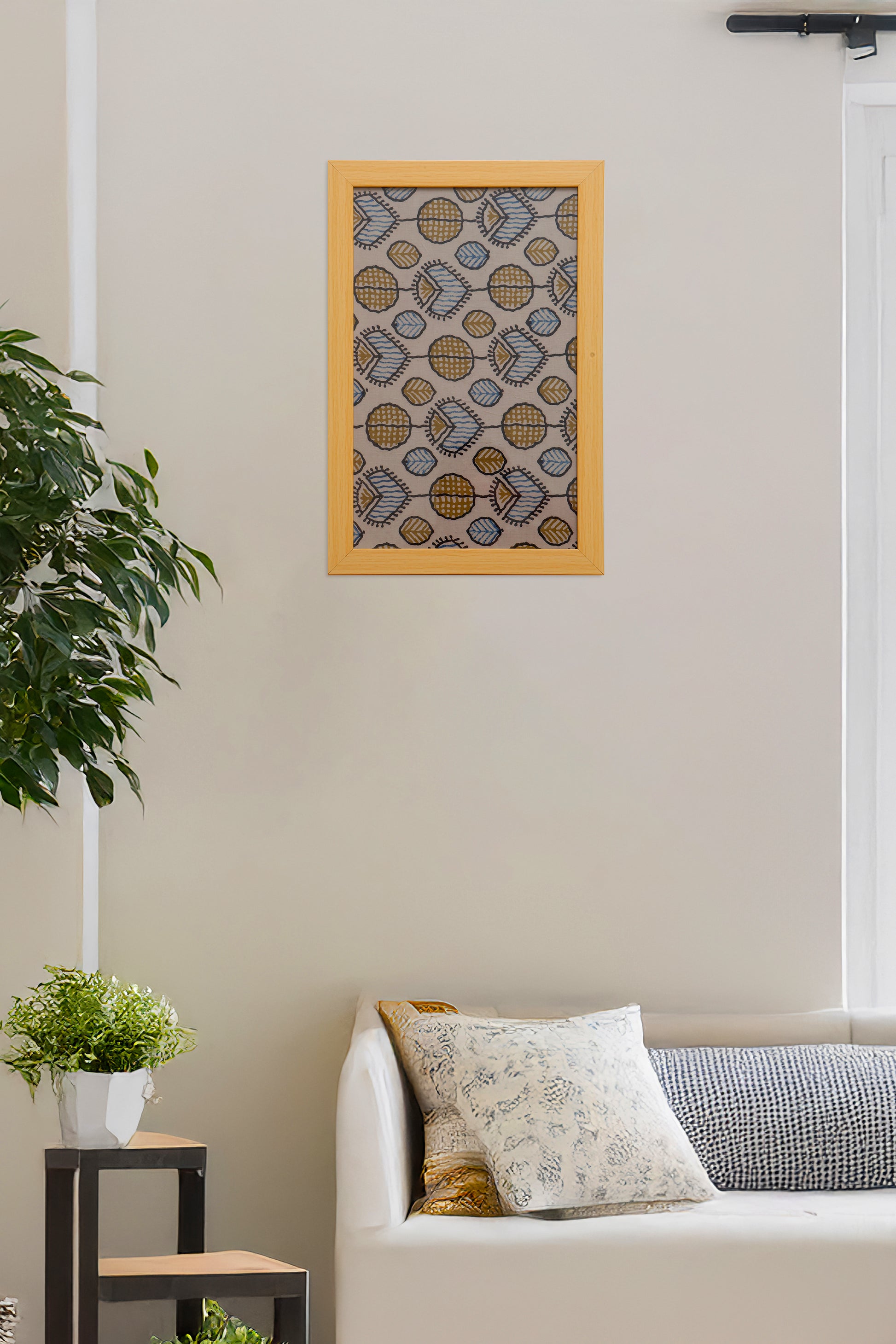 Ajrakh Hand Block Print Wall art 12x18”