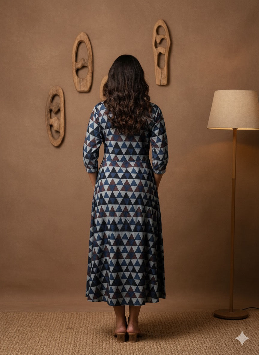 Cotton Ajrakh Dress