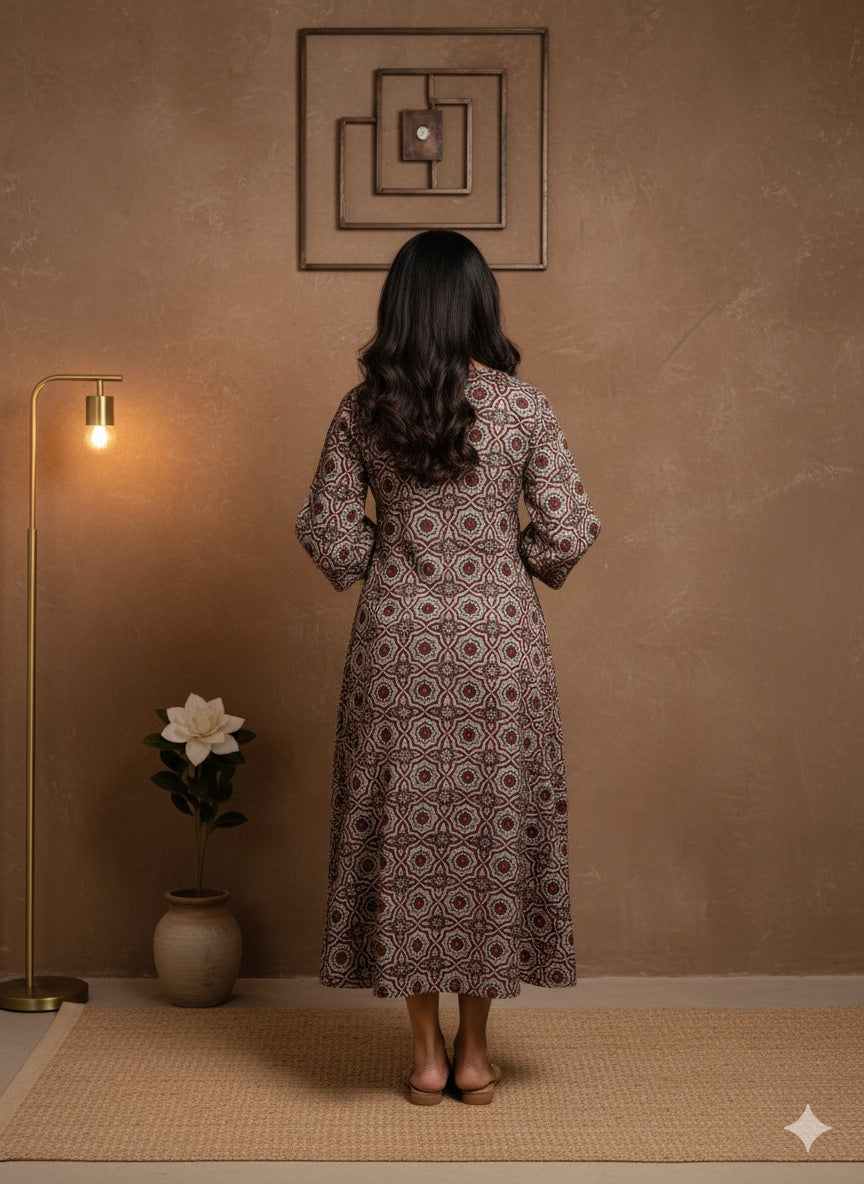 Cotton Ajrakh Dress