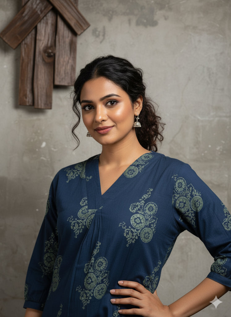 Cotton Ajrakh Dress