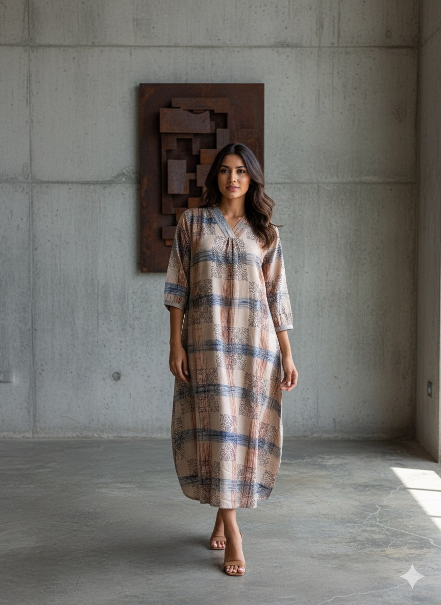 Cotton Ajrakh Dress