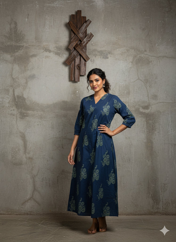 Cotton Ajrakh Dress