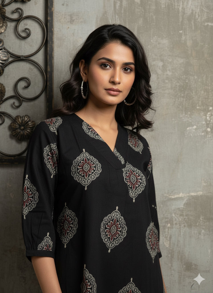 Cotton Ajrakh Dress