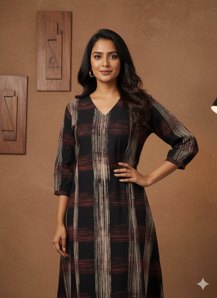 Cotton Ajrakh Dress