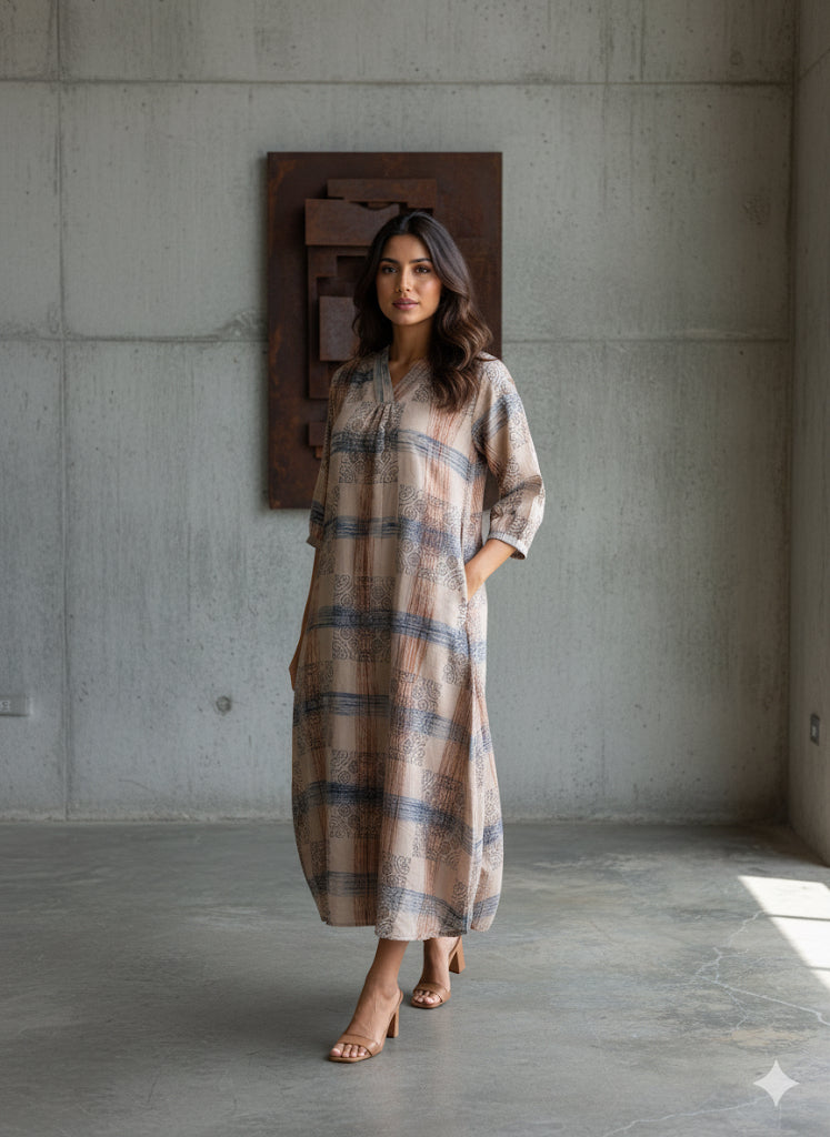Cotton Ajrakh Dress